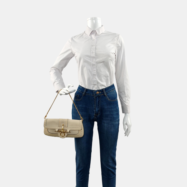 Snaffle Bit Calfskin White