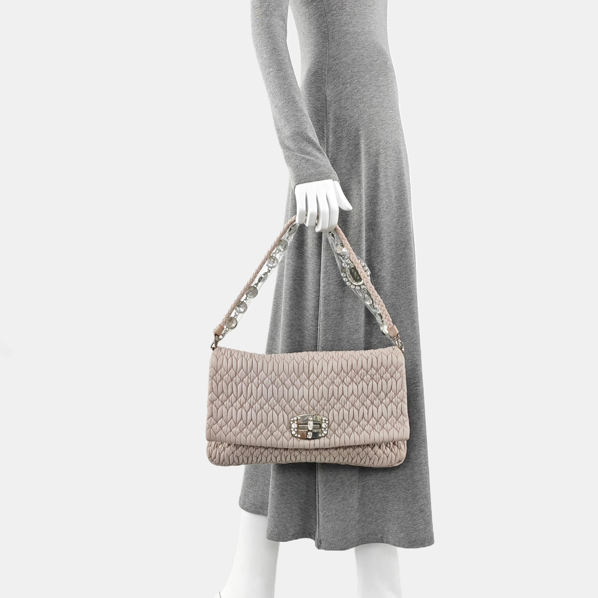 Crystal Quilted Lambskin Pink