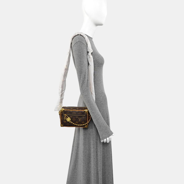 SOFT TRUNK Mini Monogram Coated Canvas Brown