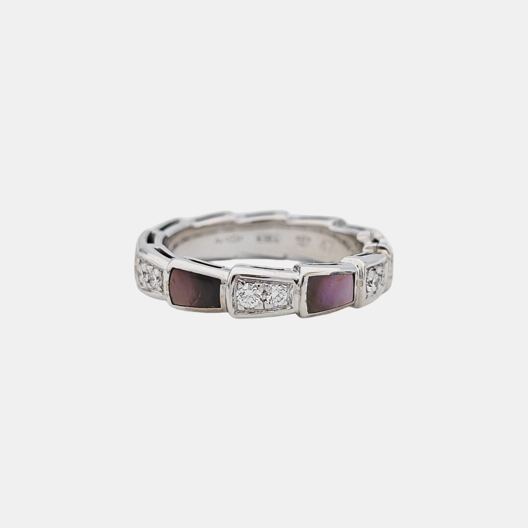 SERPENTI 18k White Gold Silver Ring EU 47