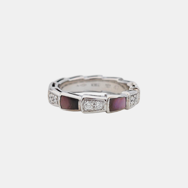 SERPENTI 18k White Gold Silver Ring EU 47