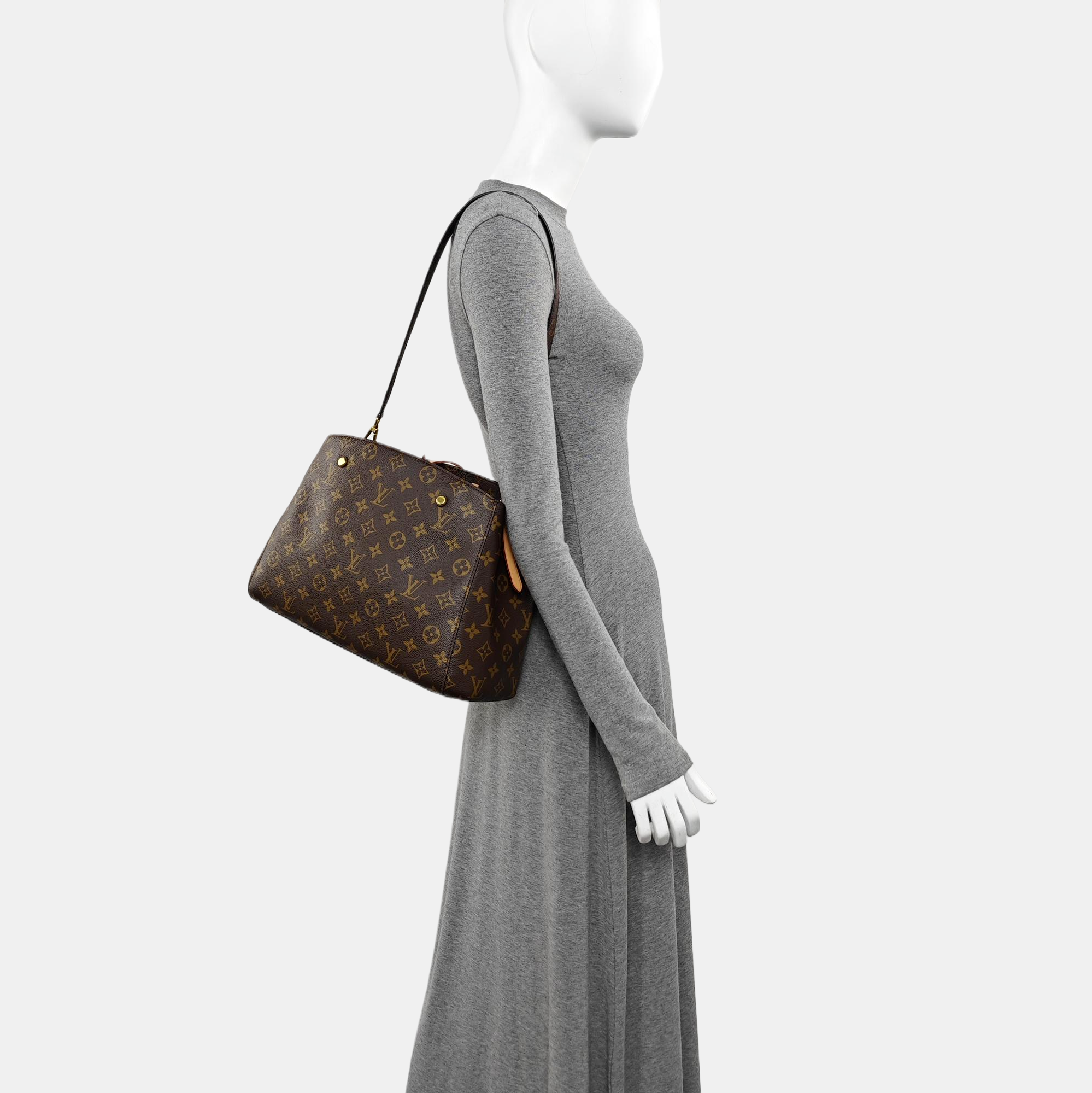 MONTAIGNE Monogram Coated Canvas Brown