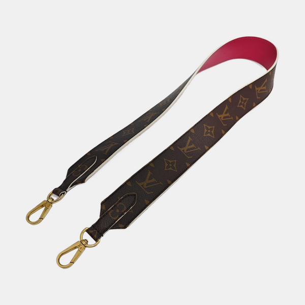 Monogram Coated Canvas Bag Strap Brown