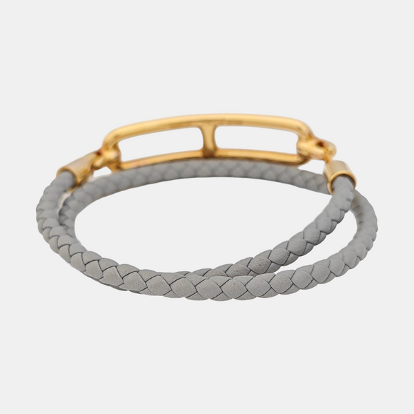 Roulis Leather Gray Bracelet