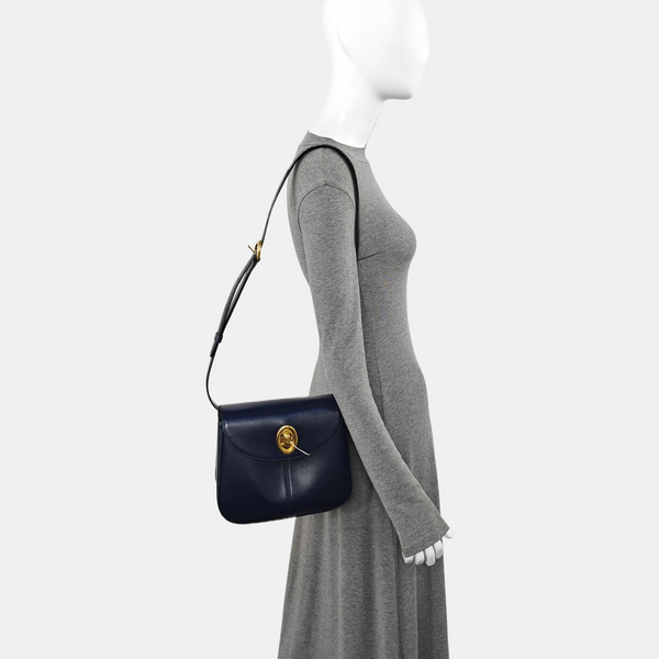 Calfskin Crossbody Bag Blue
