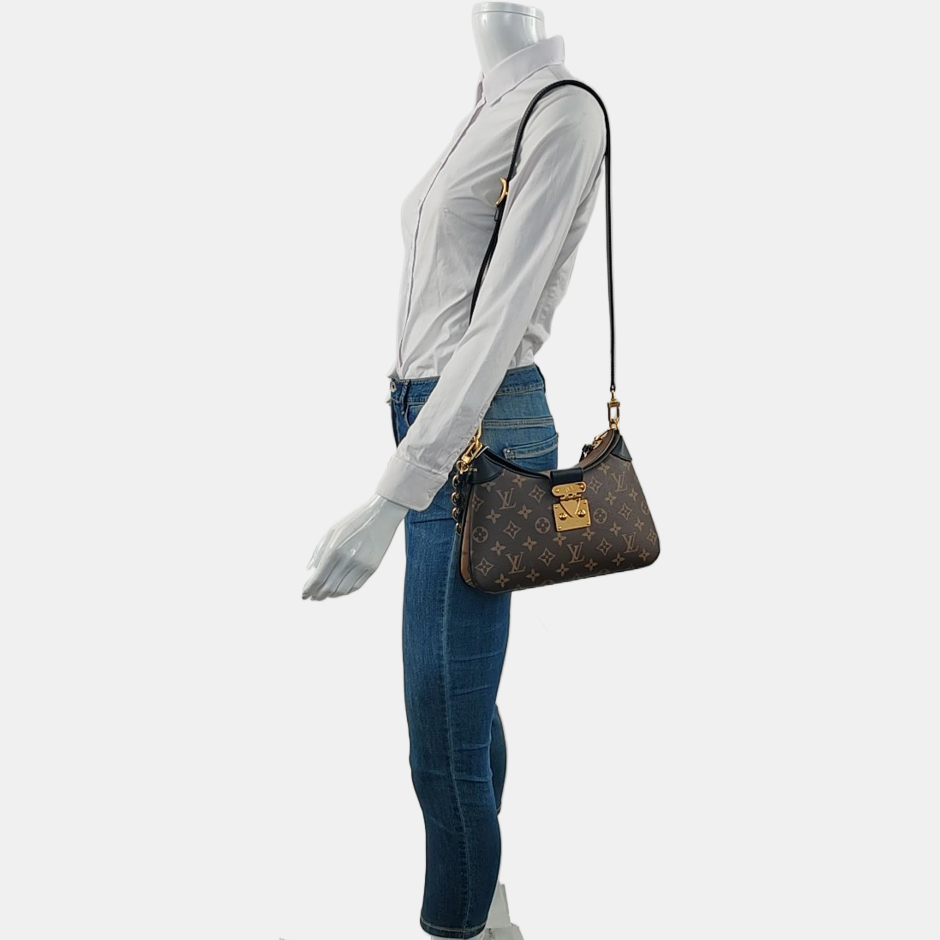 TWINNY Monogram Coated Canvas Brown