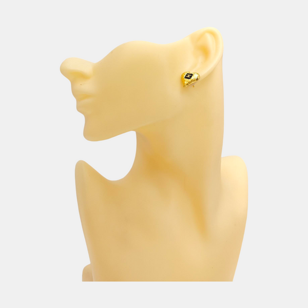 Pendientes de metal dorado
