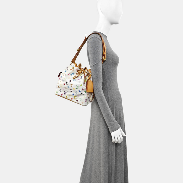 LV × TM NÉONOÉ MM Monogram Coated Canvas White