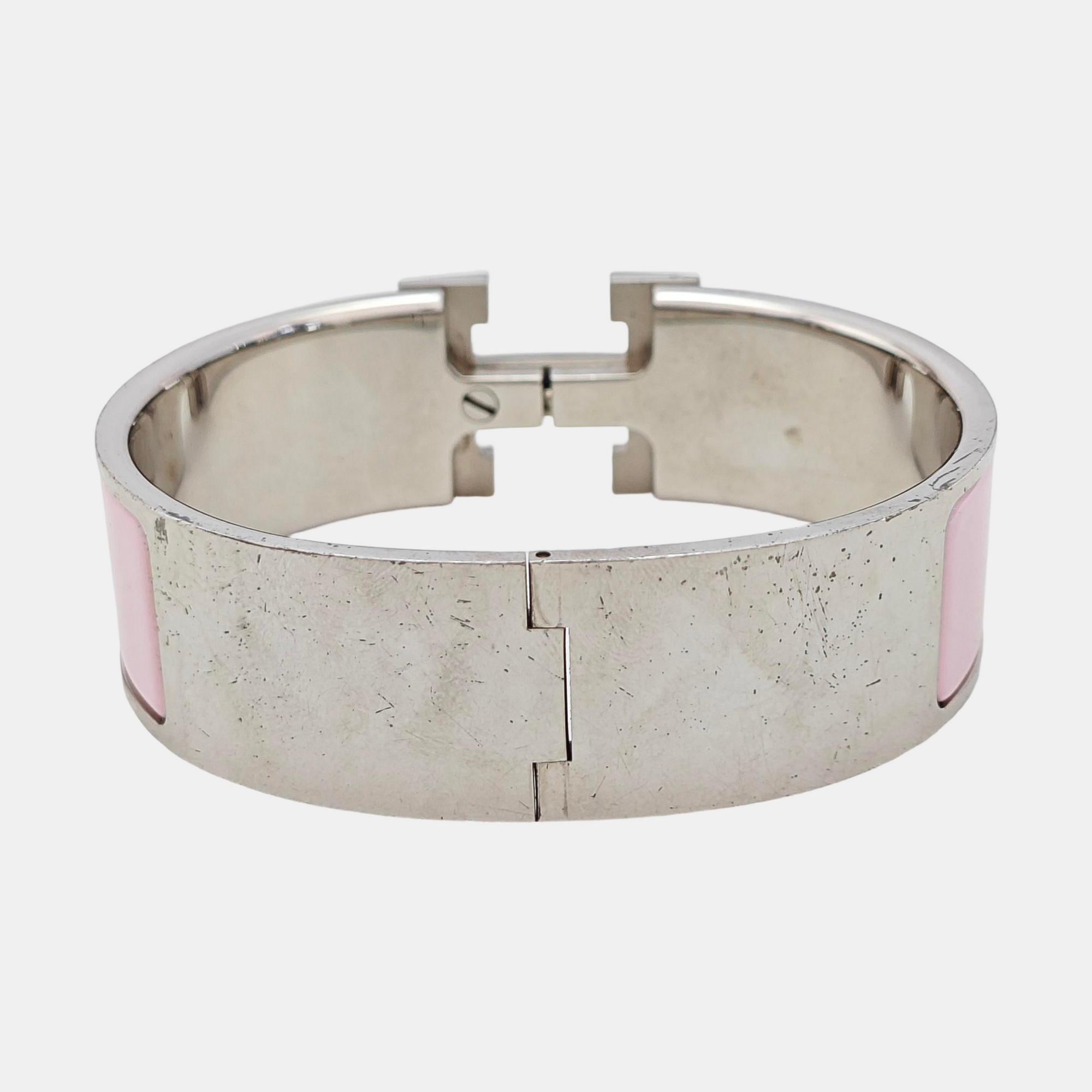 Clic Clac H Metal Silver Bangle