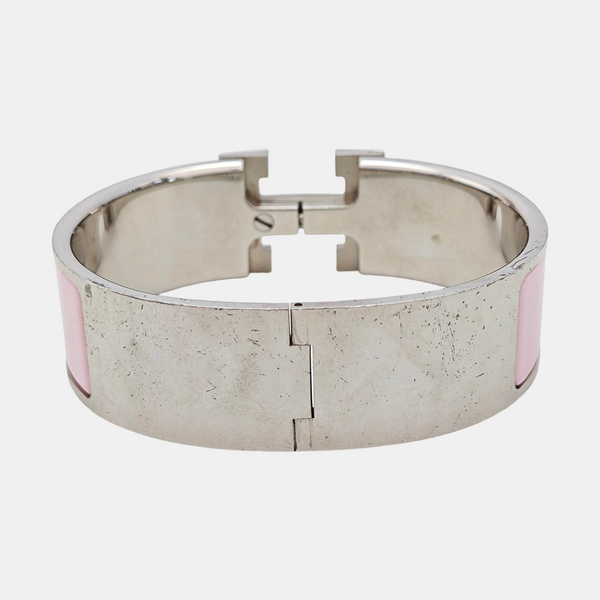 Clic Clac H Metal Silver Bangle