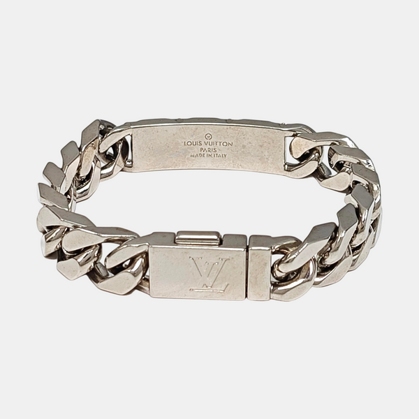 Monogram Metal Silver Bracelet