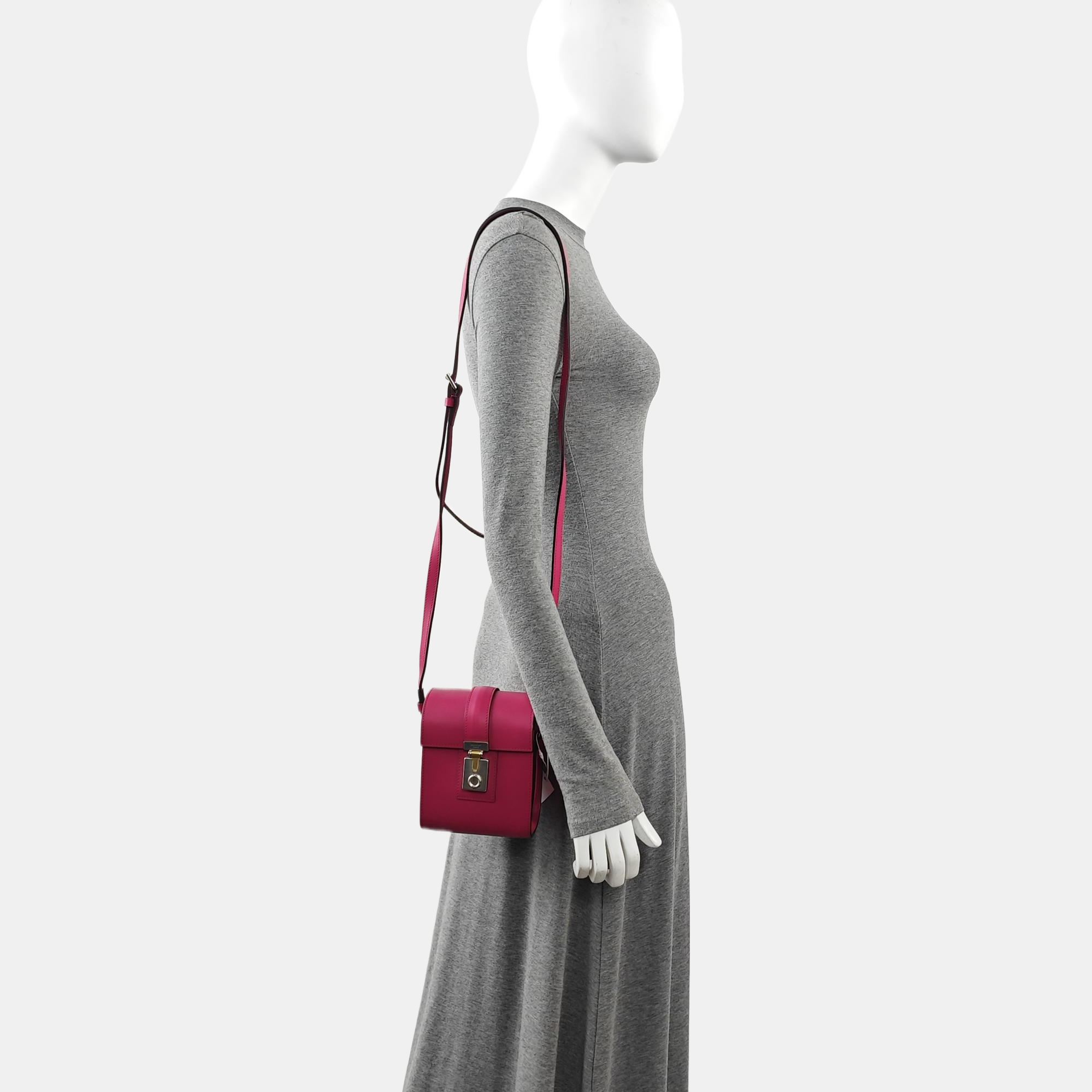Leather Shoulder Bag Red