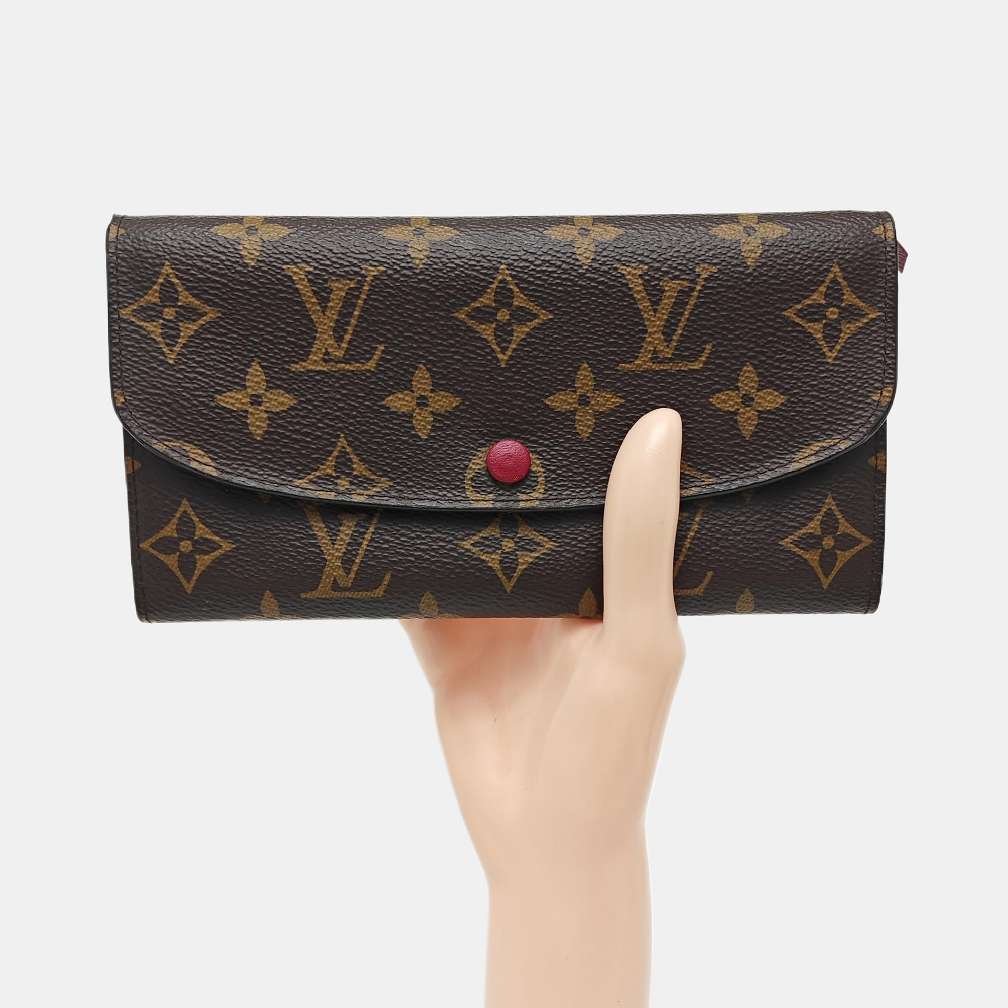 EMILIE Monogram Coated Canvas Brown Wallet