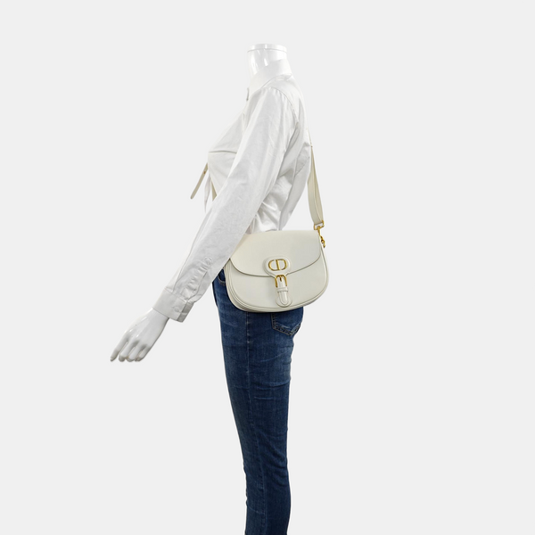 Authenticated pre-owned  Bobby Medium Calfskin White - Shoulder Bag at Looply