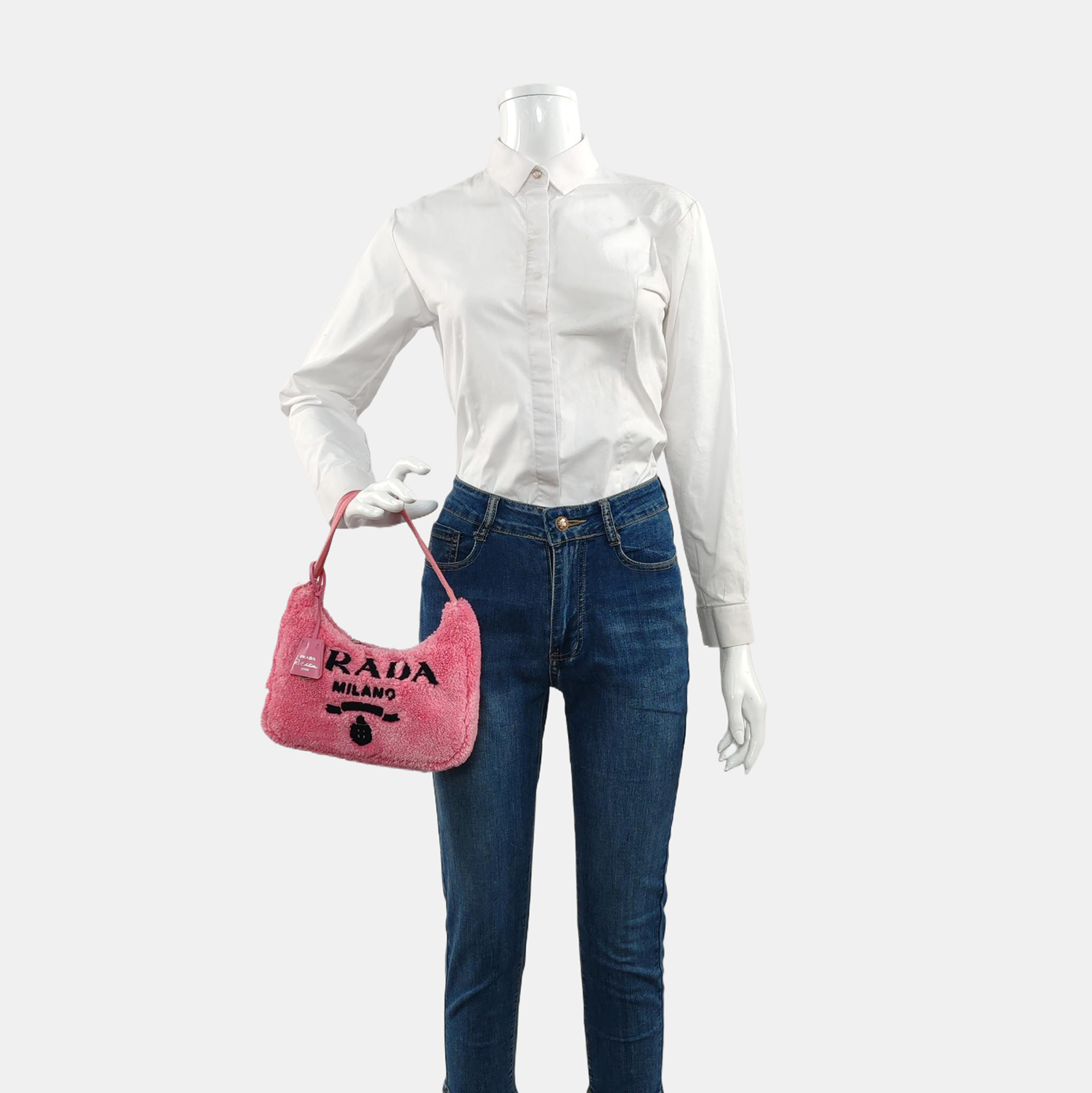 Authenticated pre-owned  Re-Edition2000 Mini Fabric Pink - Top Handle Bag at Looply