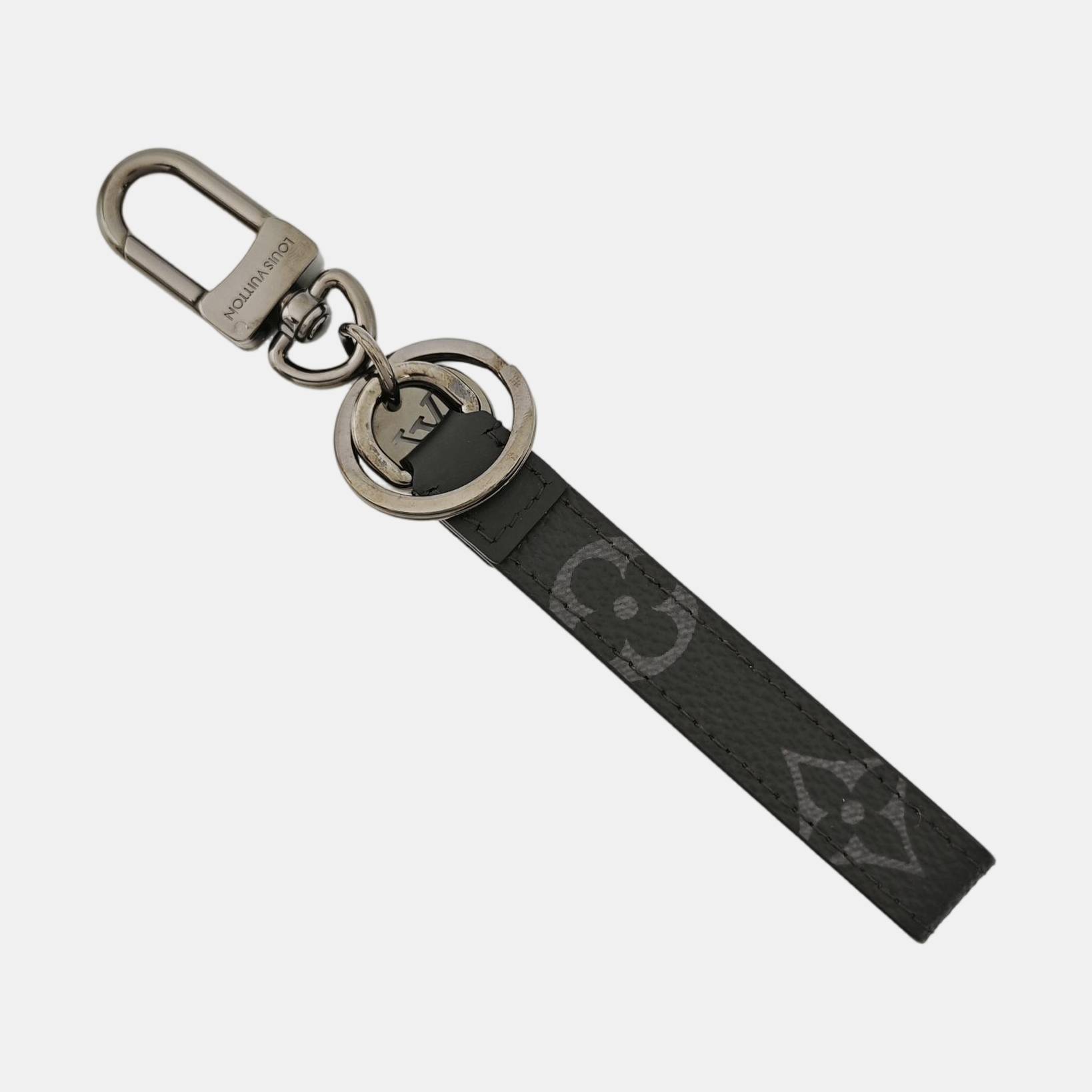 Coated Canvas Bag Charm Black
