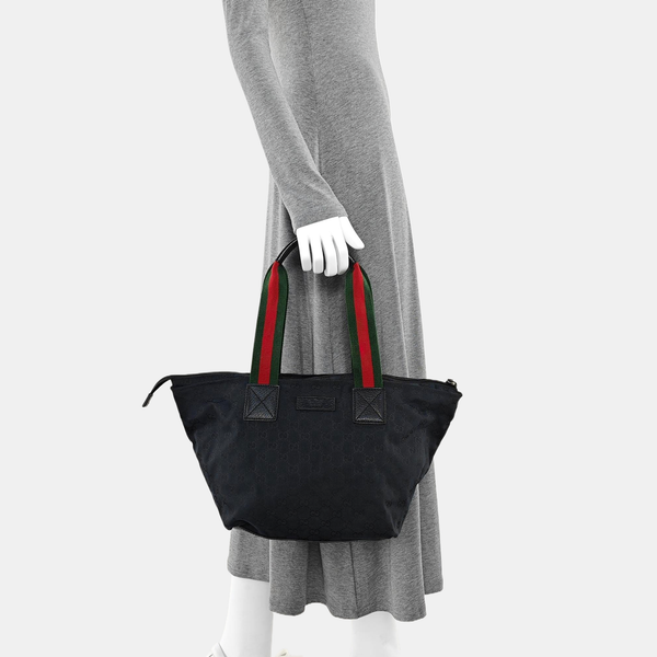 Monogram Canvas Tote Bag Black