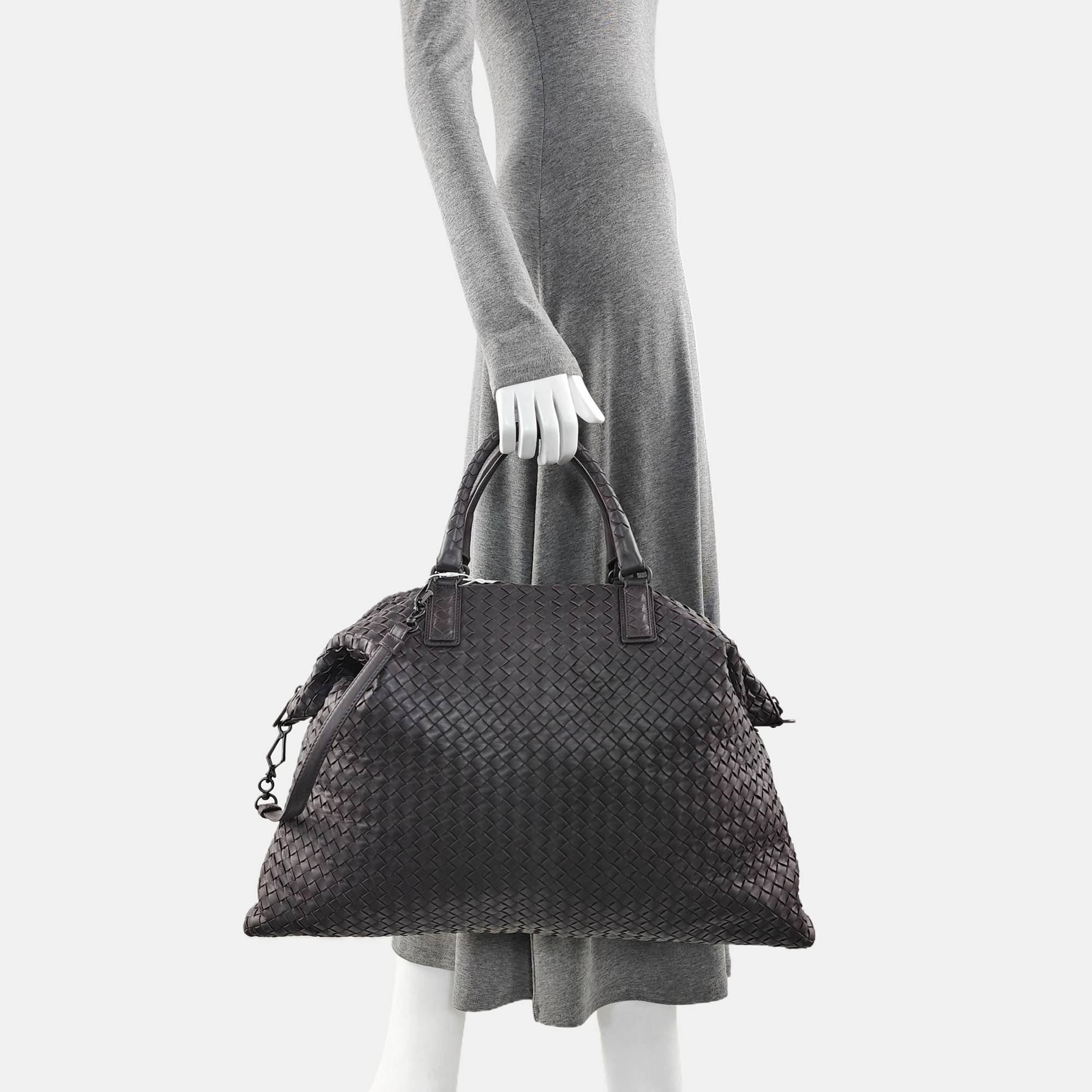 Lambskin Shoulder Bag Gray