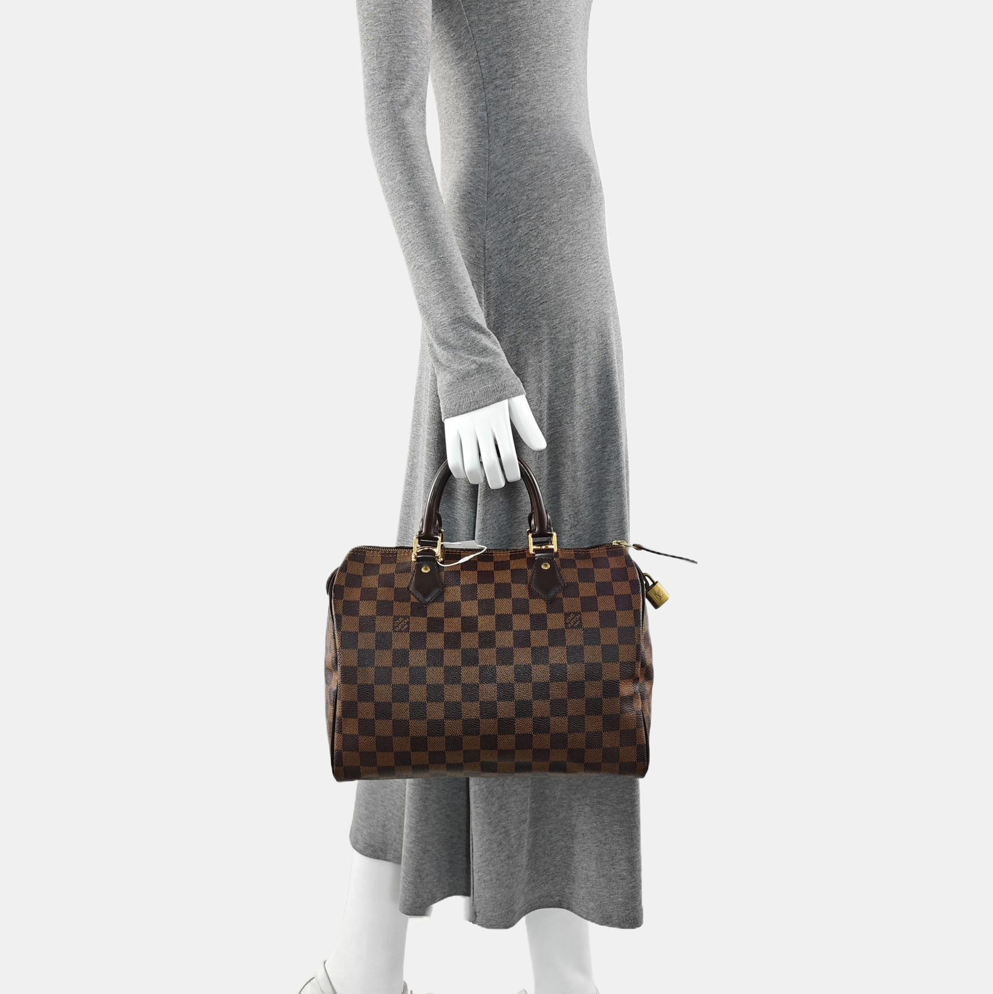 SPEEDY 30 Damier Ebene Coated Canvas Brown