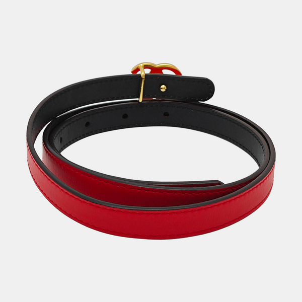 Leather Belt Red
