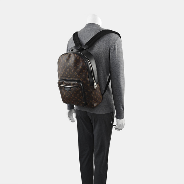JOSH Monogram Coated Canvas Brown