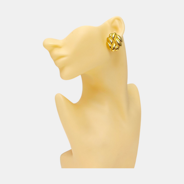 Metal Gold Clip On Earrings