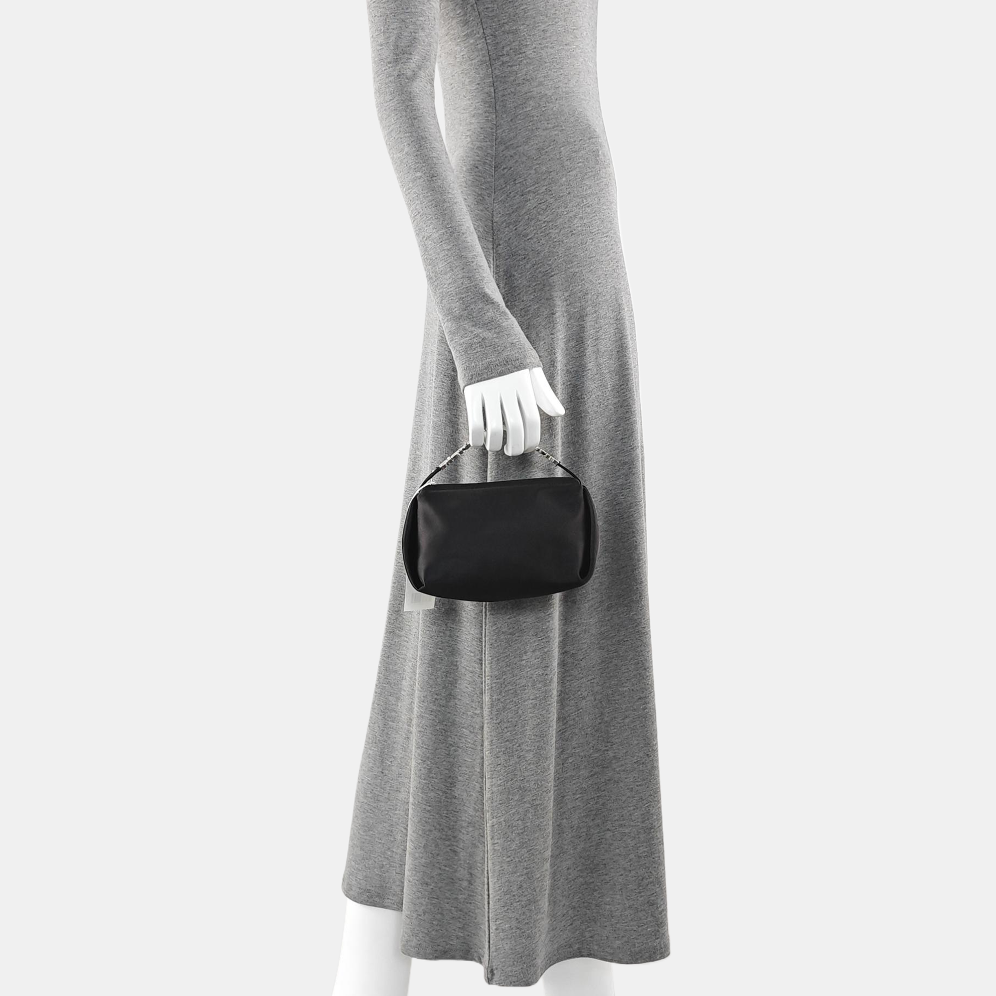 Fabric Top Handle Bag Black