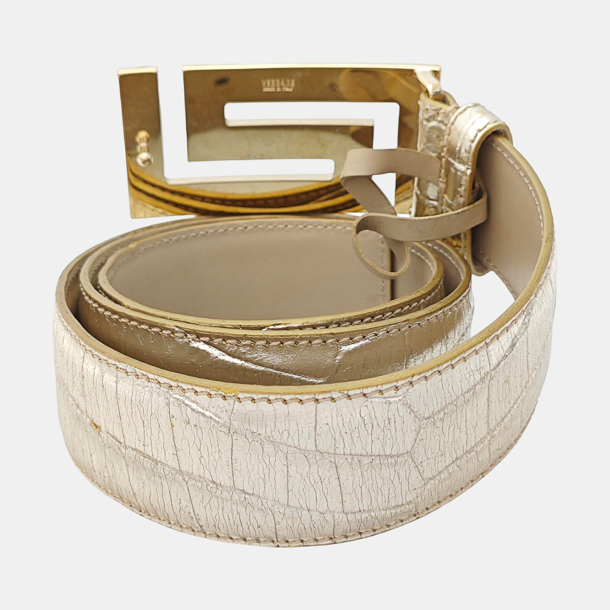 Leather Belt Gold