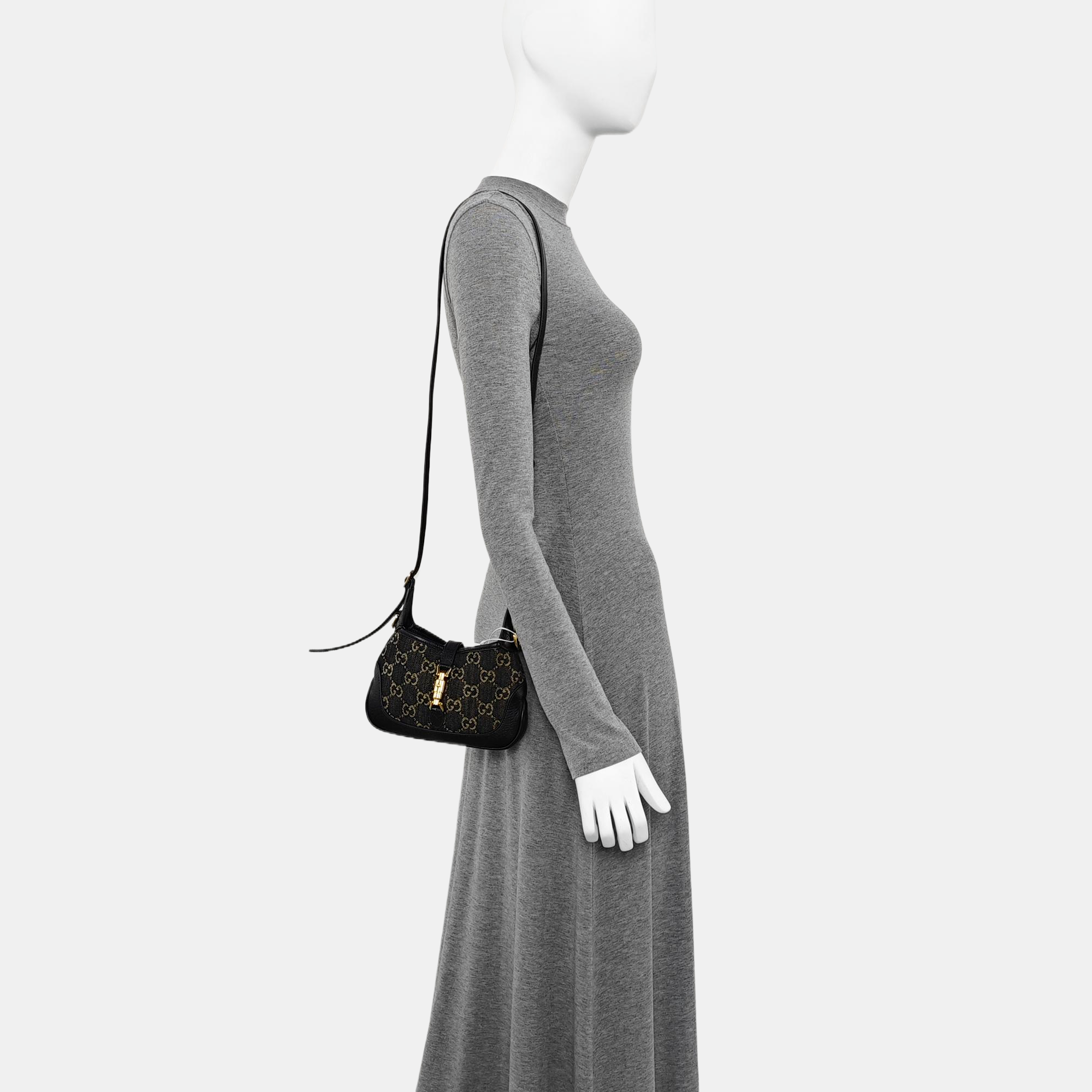 Jackie 1961 Mini Monogram Denim Black