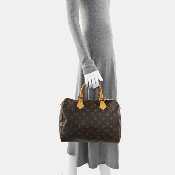 SPEEDY 30 Monogram Coated Canvas Brown