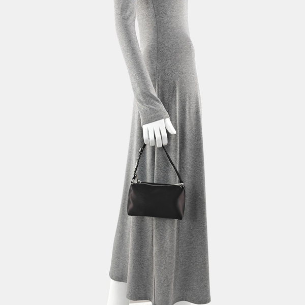 Fabric Top Handle Bag Black