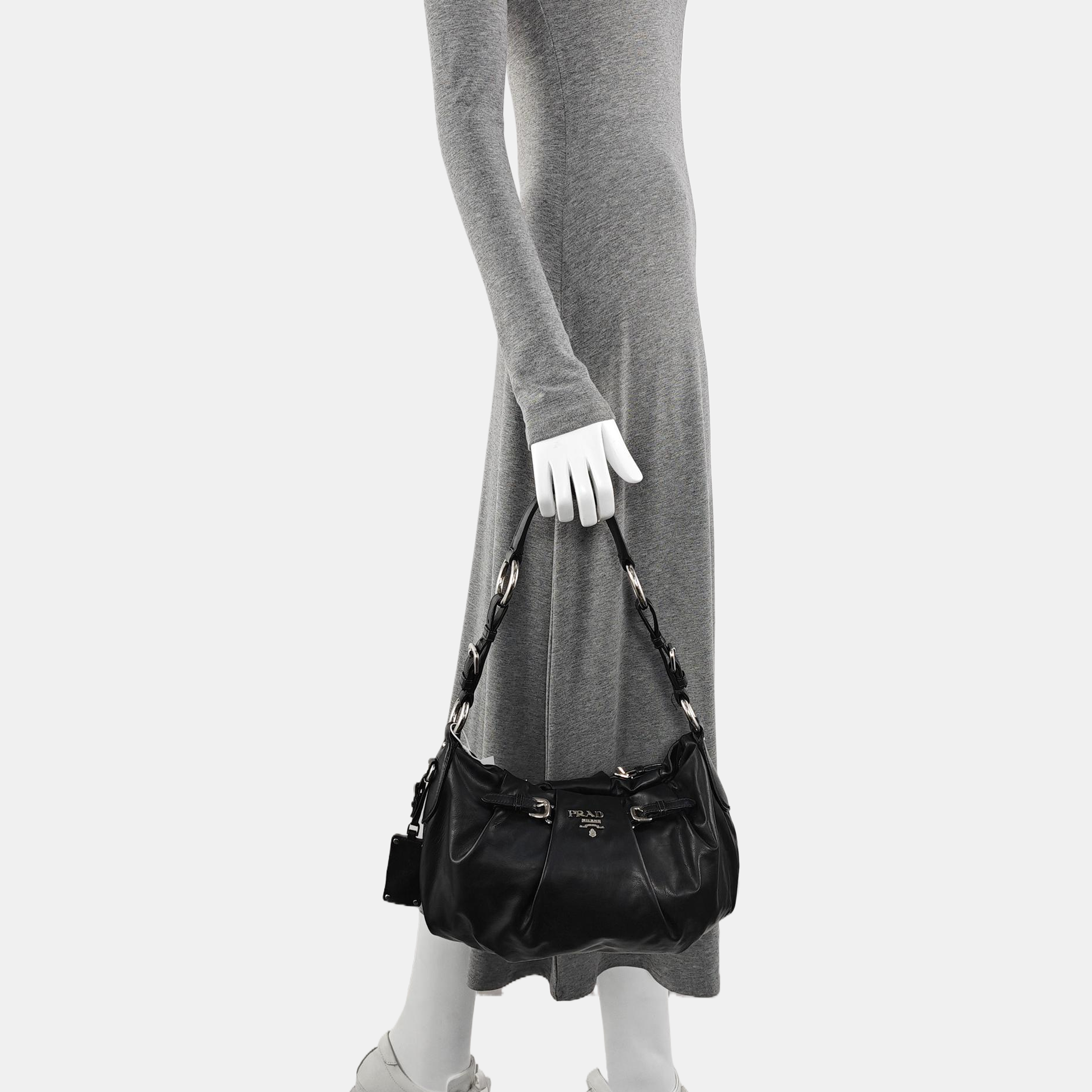 Calfskin Top Handle Bag Black