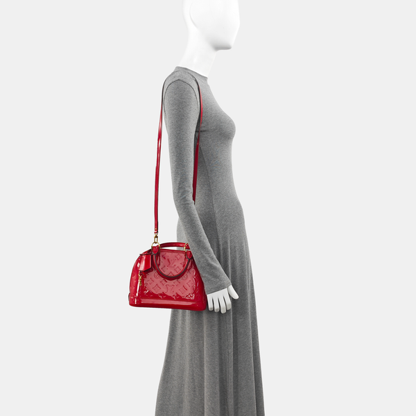 ALMA BB Monogram Patent Leather Red