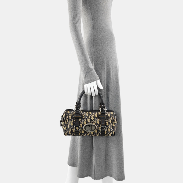 Oblique Canvas Top Handle Bag Multicolor