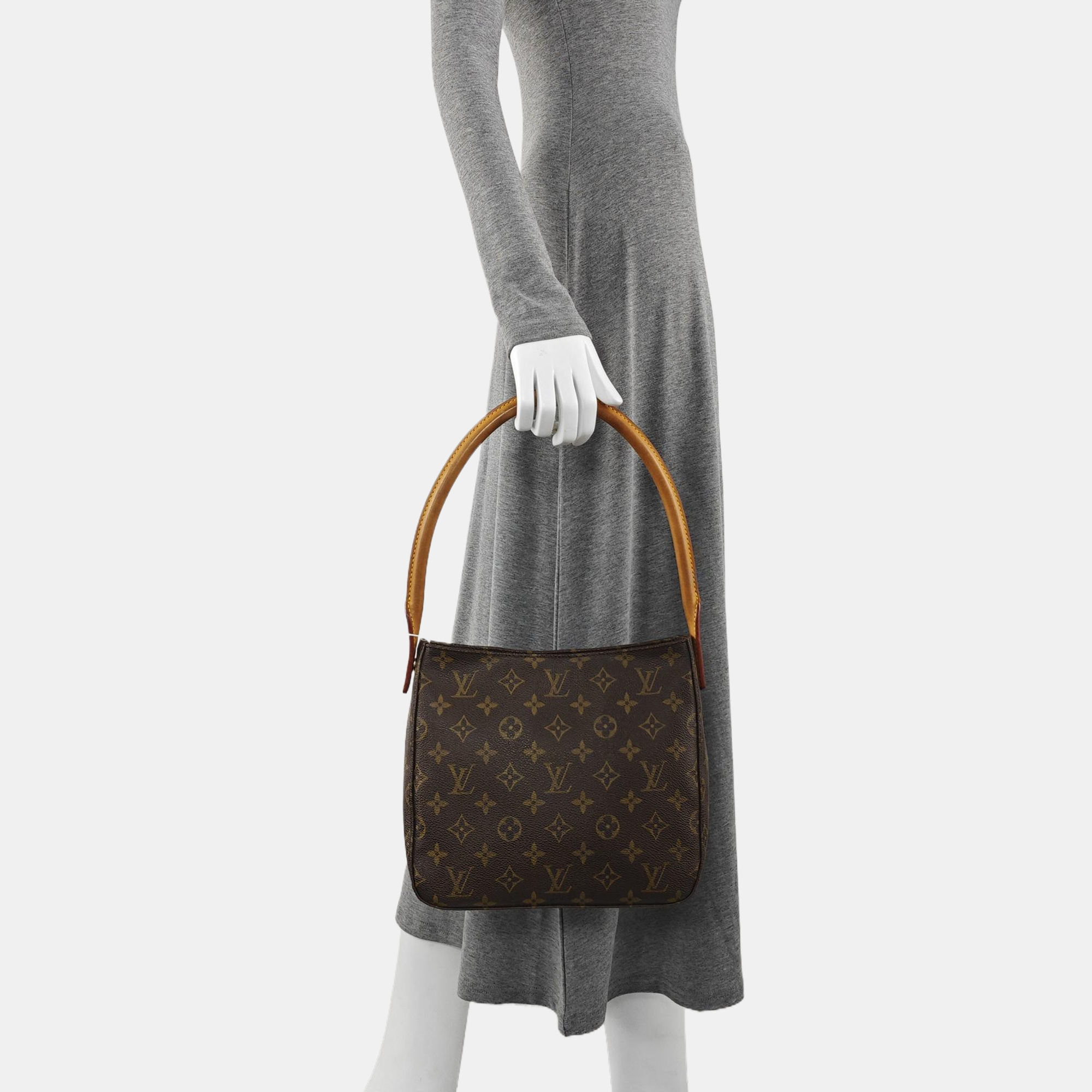LOOPING MM Monogram Coated Canvas Brown