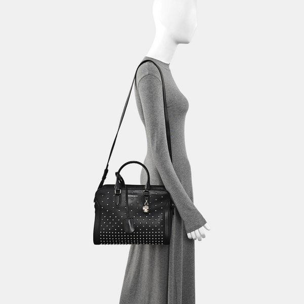 Leather Shoulder Bag Small Black