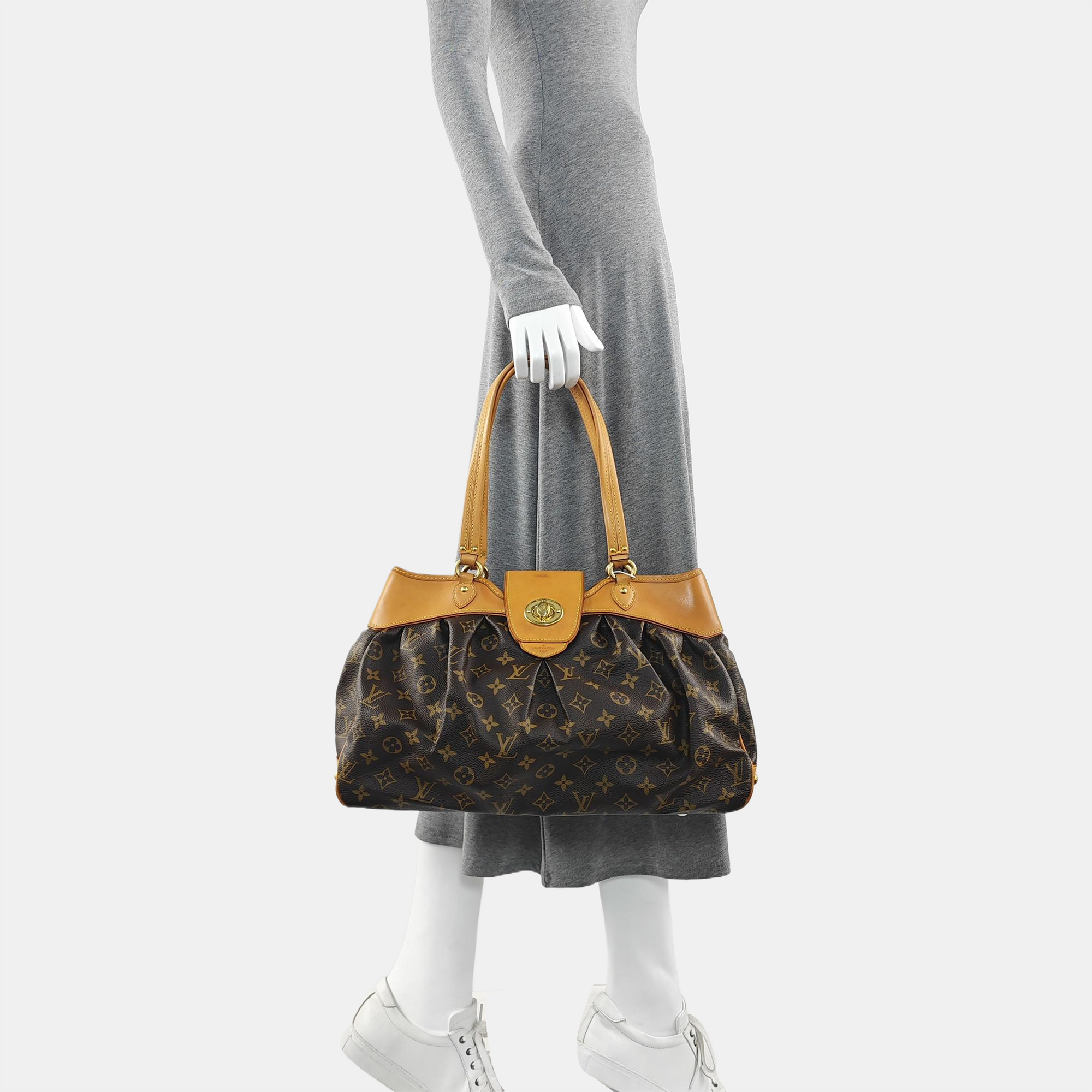 VINTAGE BOETIE PM Monogram Coated Canvas Brown