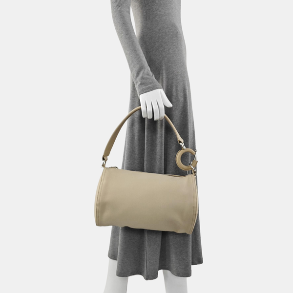 Canvas Top Handle Bag Small Beige