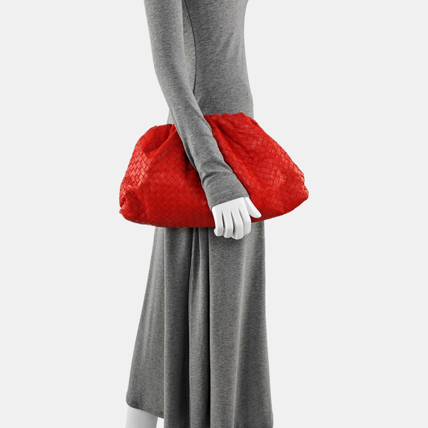 The Pouch Large Lambskin Red
