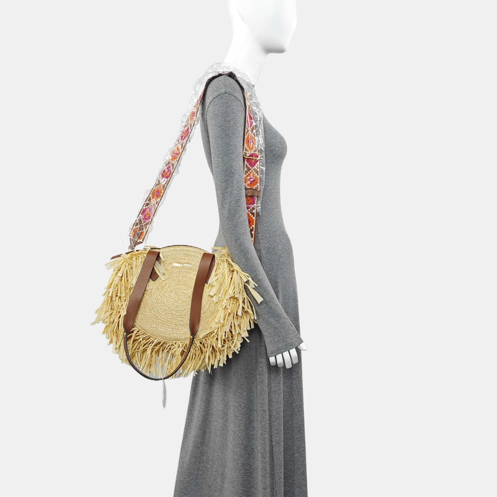 Straw Tote Bag Beige