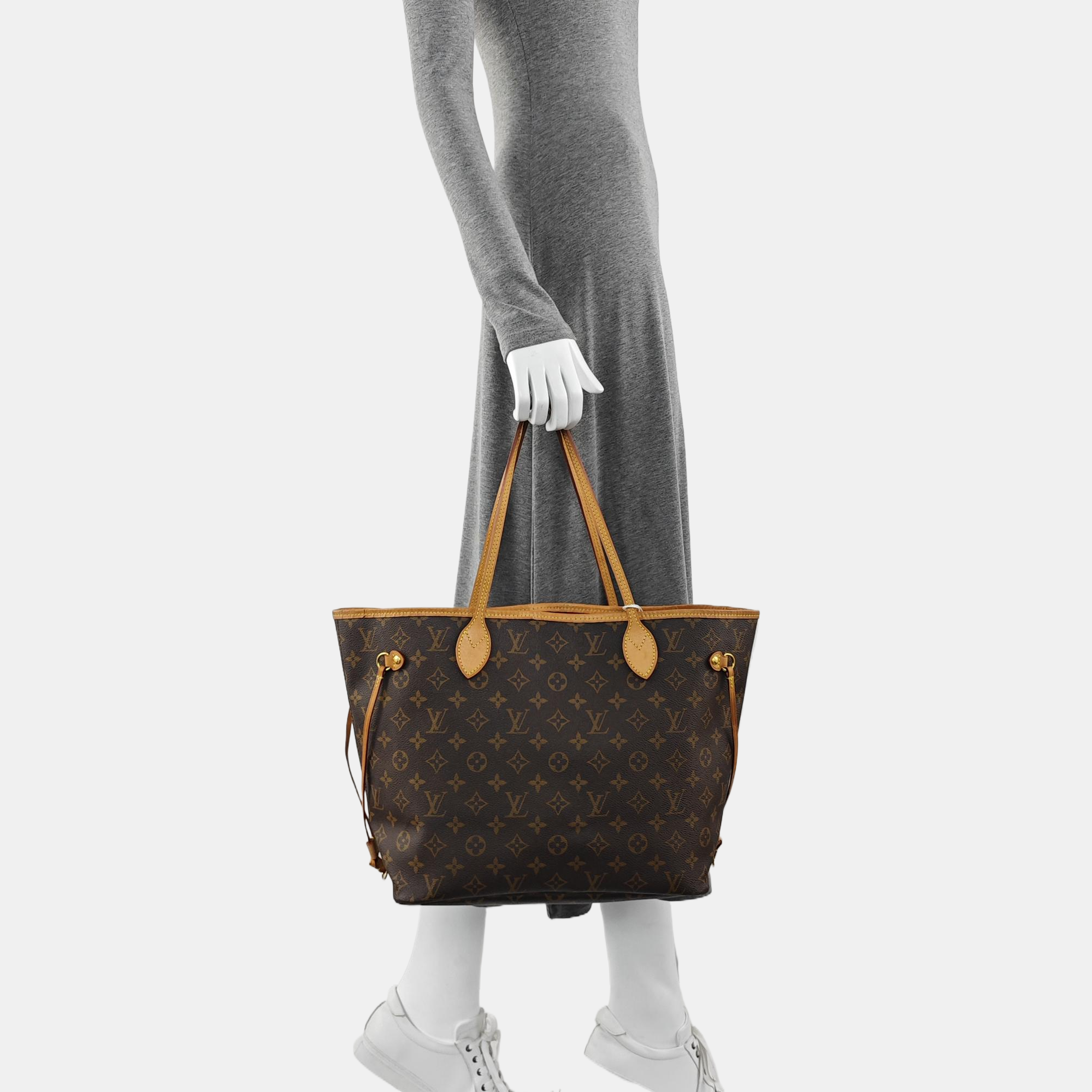 NEVERFULL MM Lona Monogram Revestida Marrón