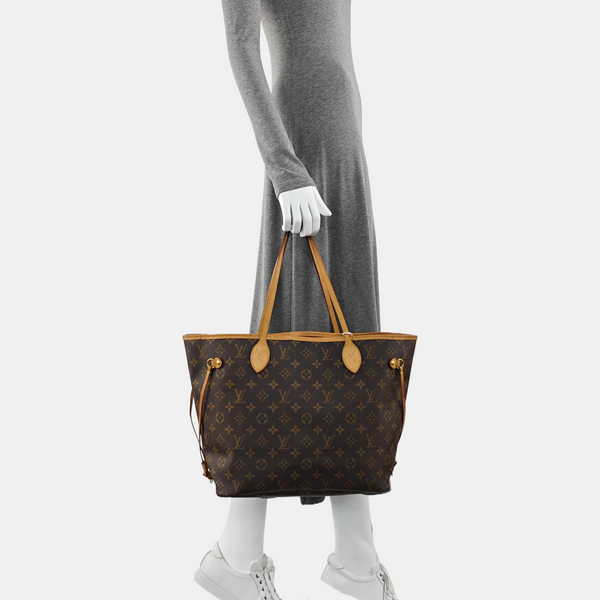 NEVERFULL MM Lona Monogram Revestida Marrón