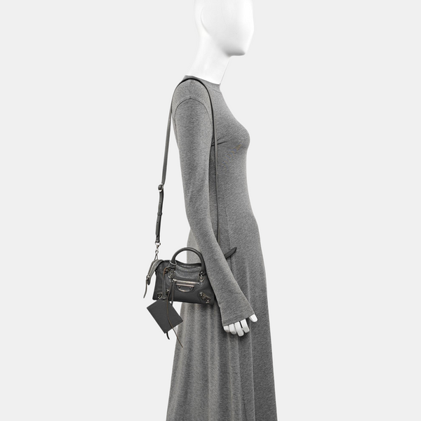 Classic Metallic Edge City Calfskin Gray
