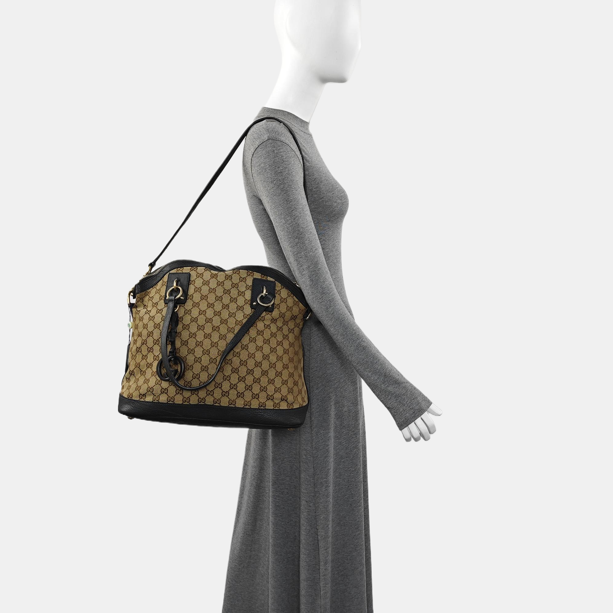 Monogram Canvas Tote Bag Beige