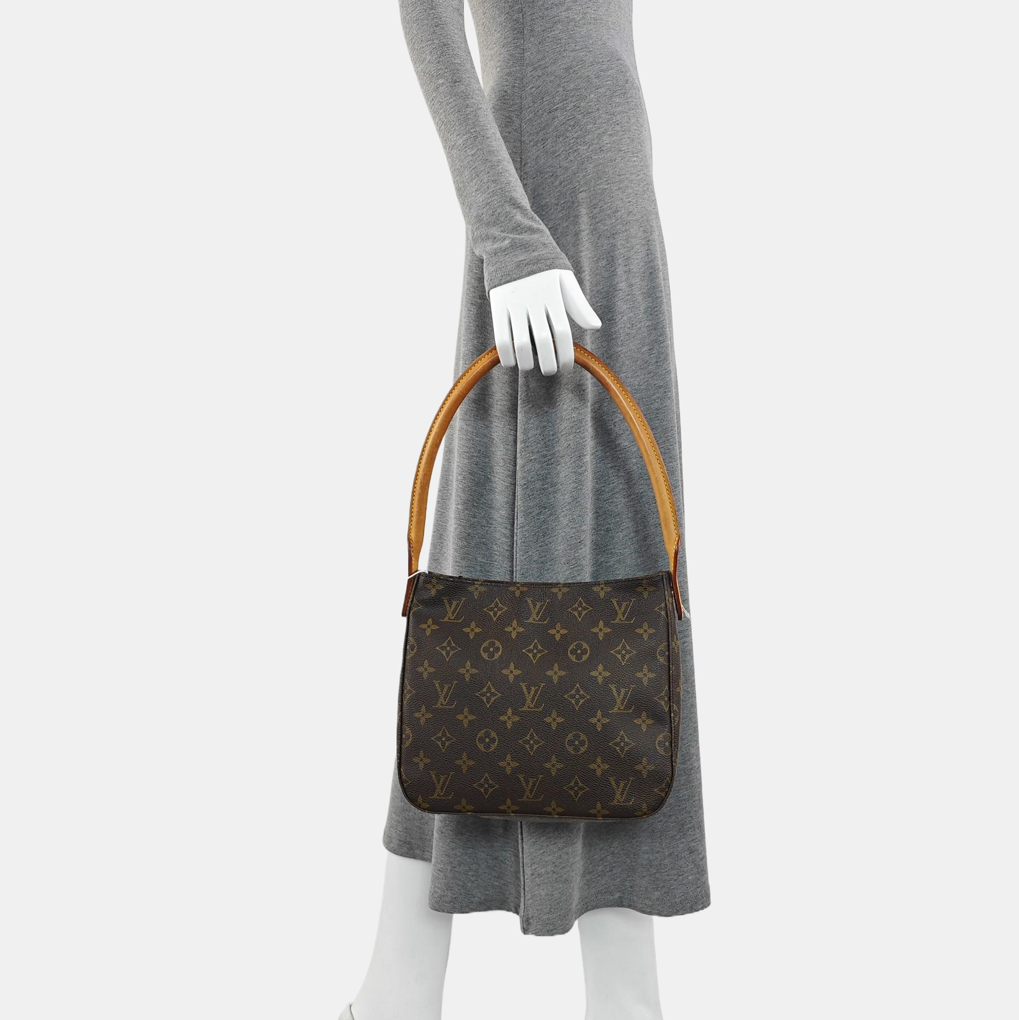 LOOPING MM Monogram Coated Canvas Brown