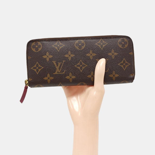 CLÉMENCE Monogram Coated Canvas Brown Wallet