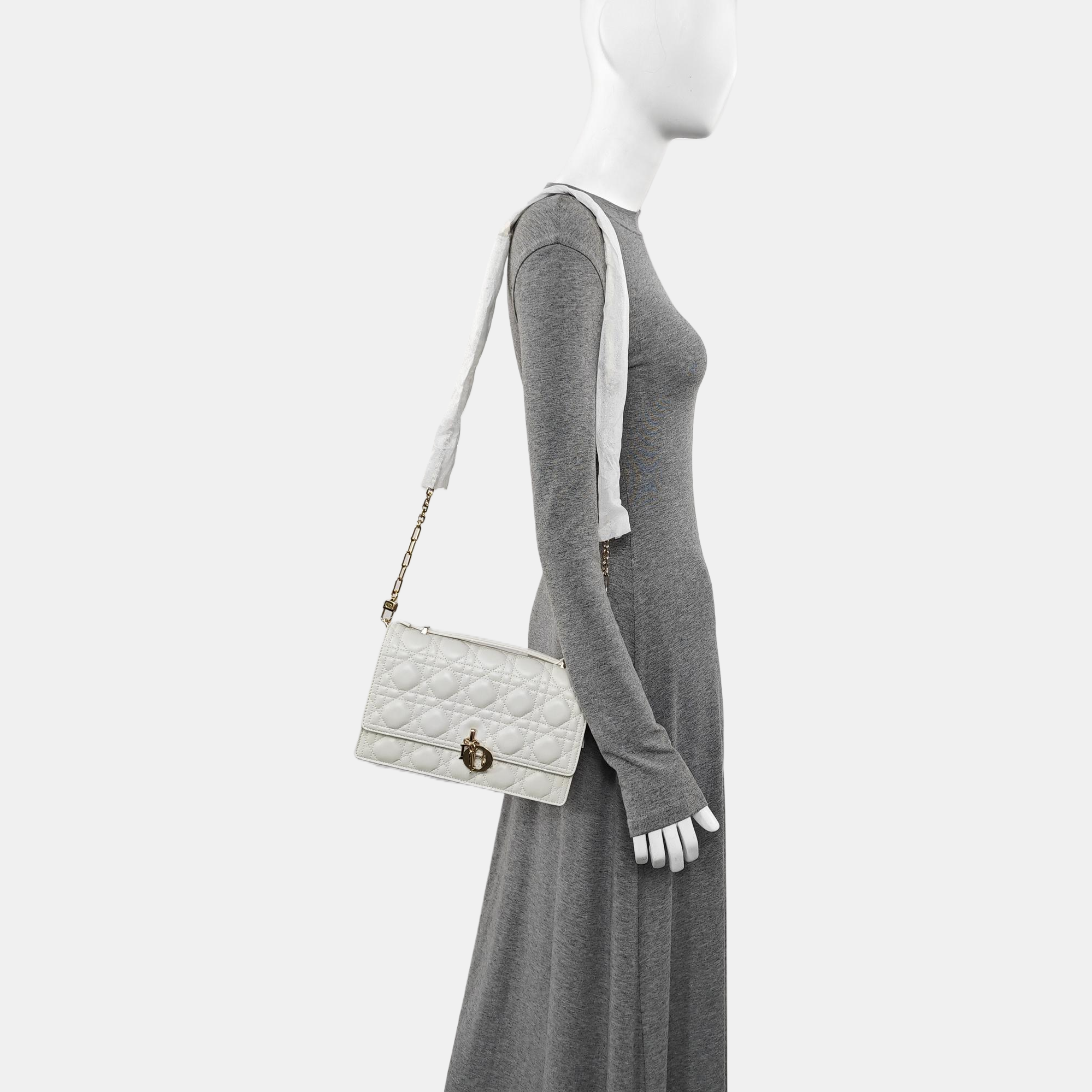 My Dior MISS DIOR Cannage Lambskin White