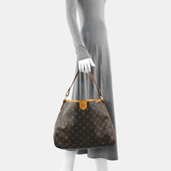 Monogram Coated Canvas Shoulder Bag Brown