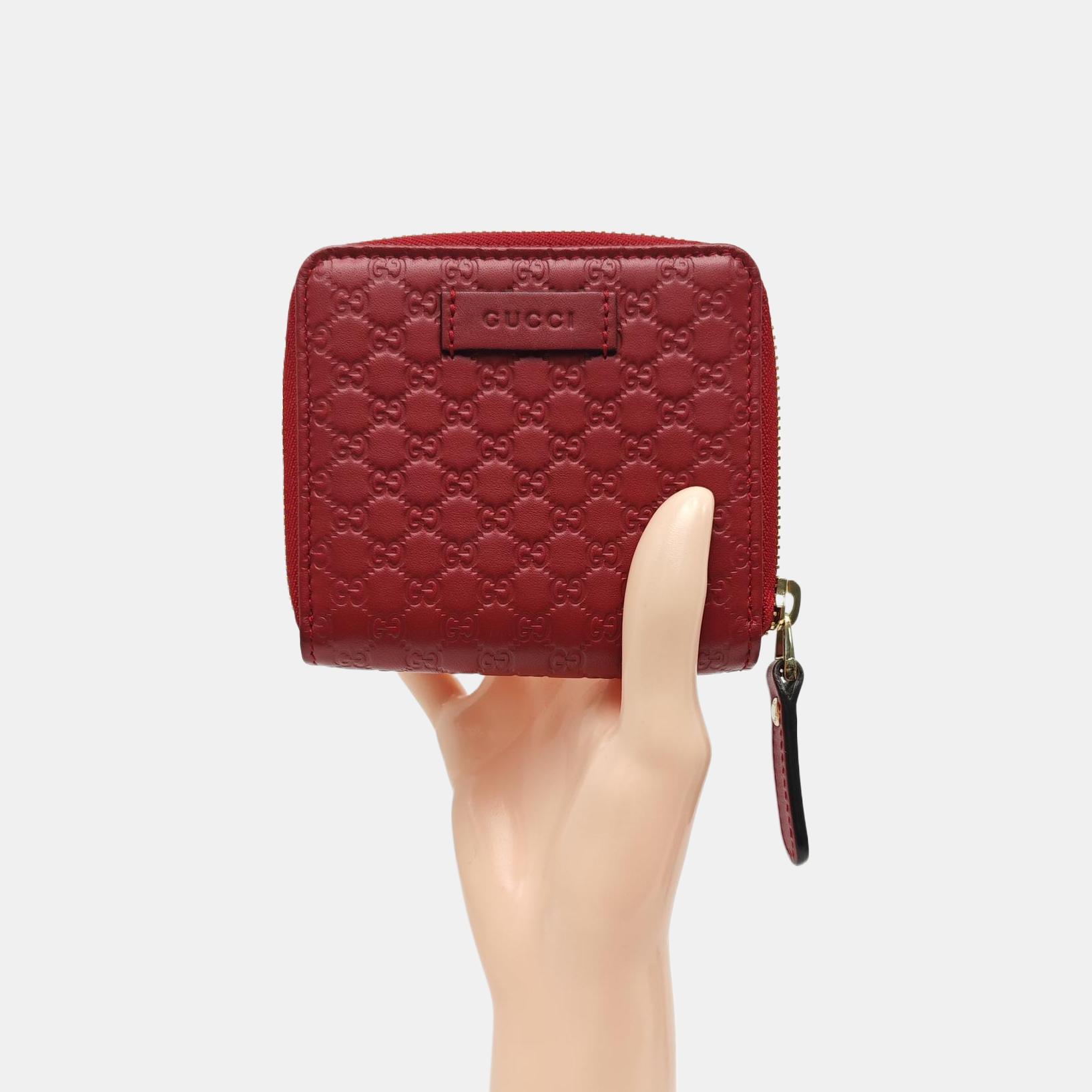 Monogram Calfskin Wallet Red
