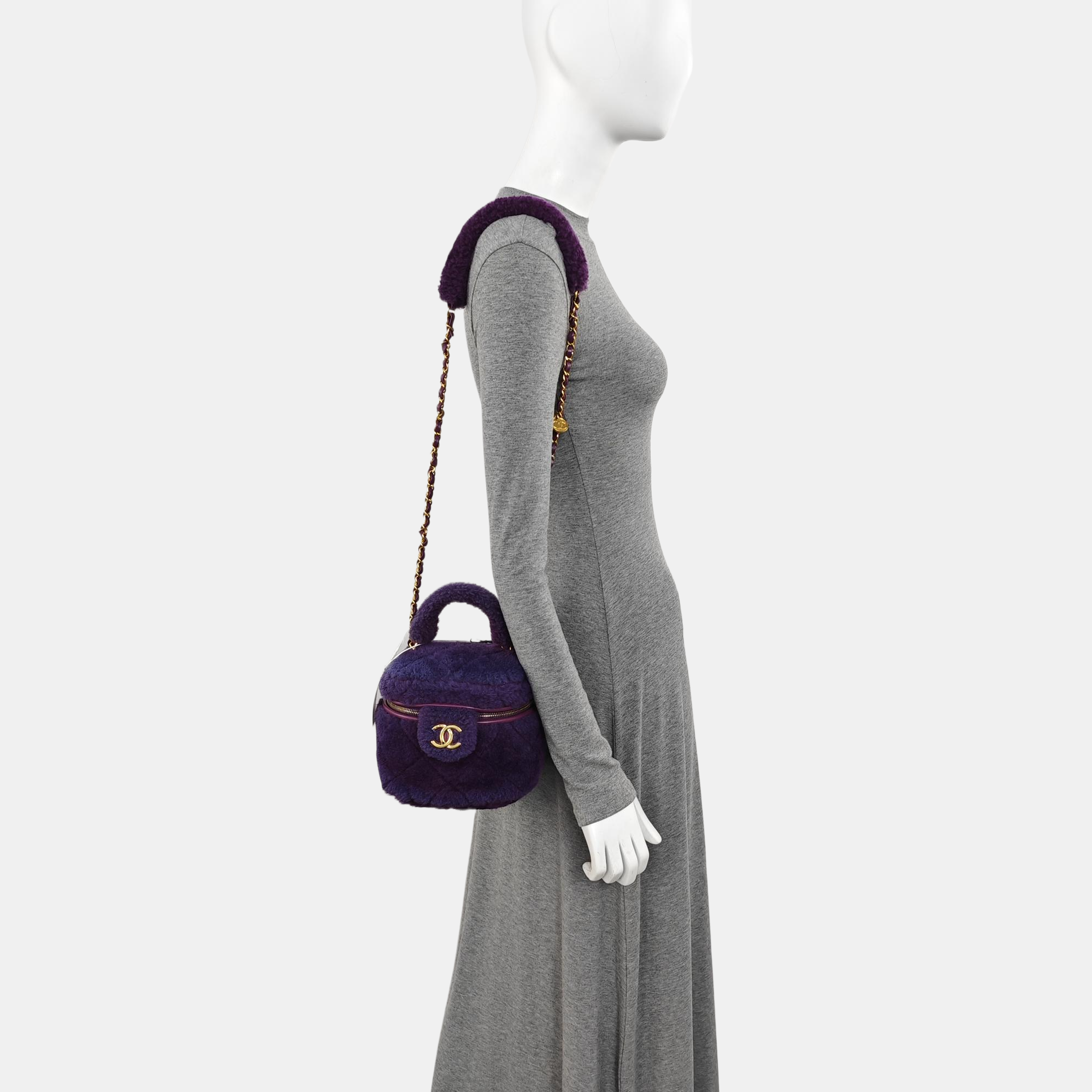 Fabric Shoulder Bag Purple